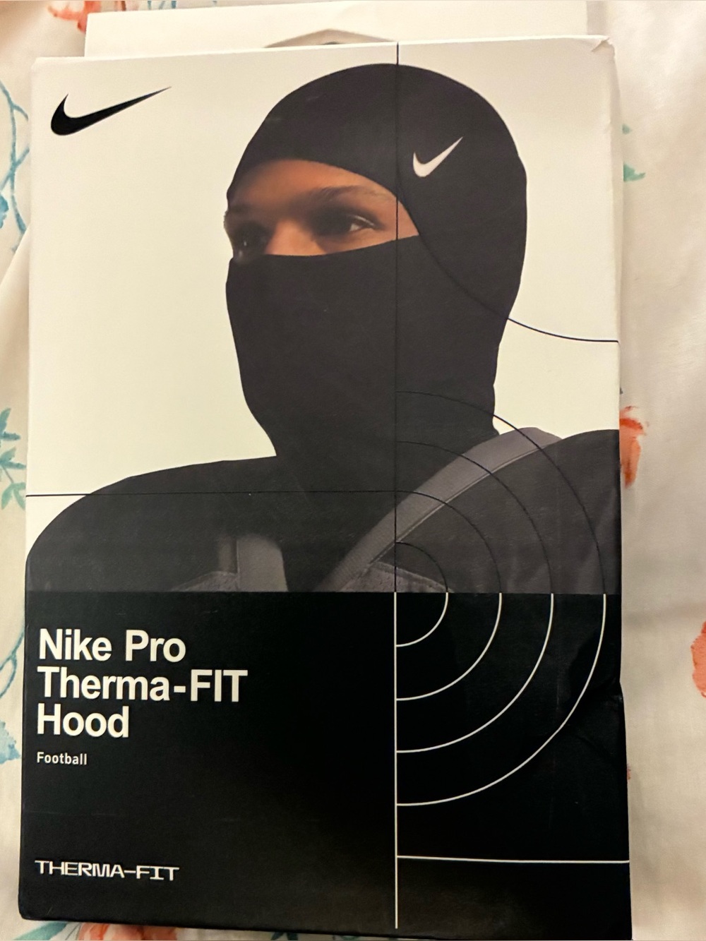 New inbox Nike pro Therma-fit lightweight hood helps manage body/holds heat.